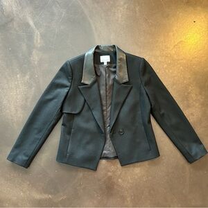 Judith & Charles wool and leather blazer, size 2